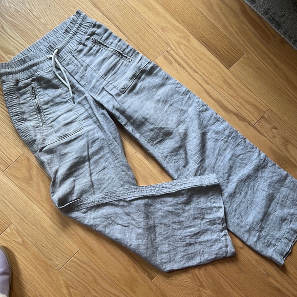 Athleta Pants - ATHLETA CARGO LINEN WIDE LEG PANT SIZE 00